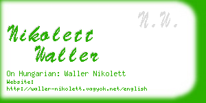 nikolett waller business card